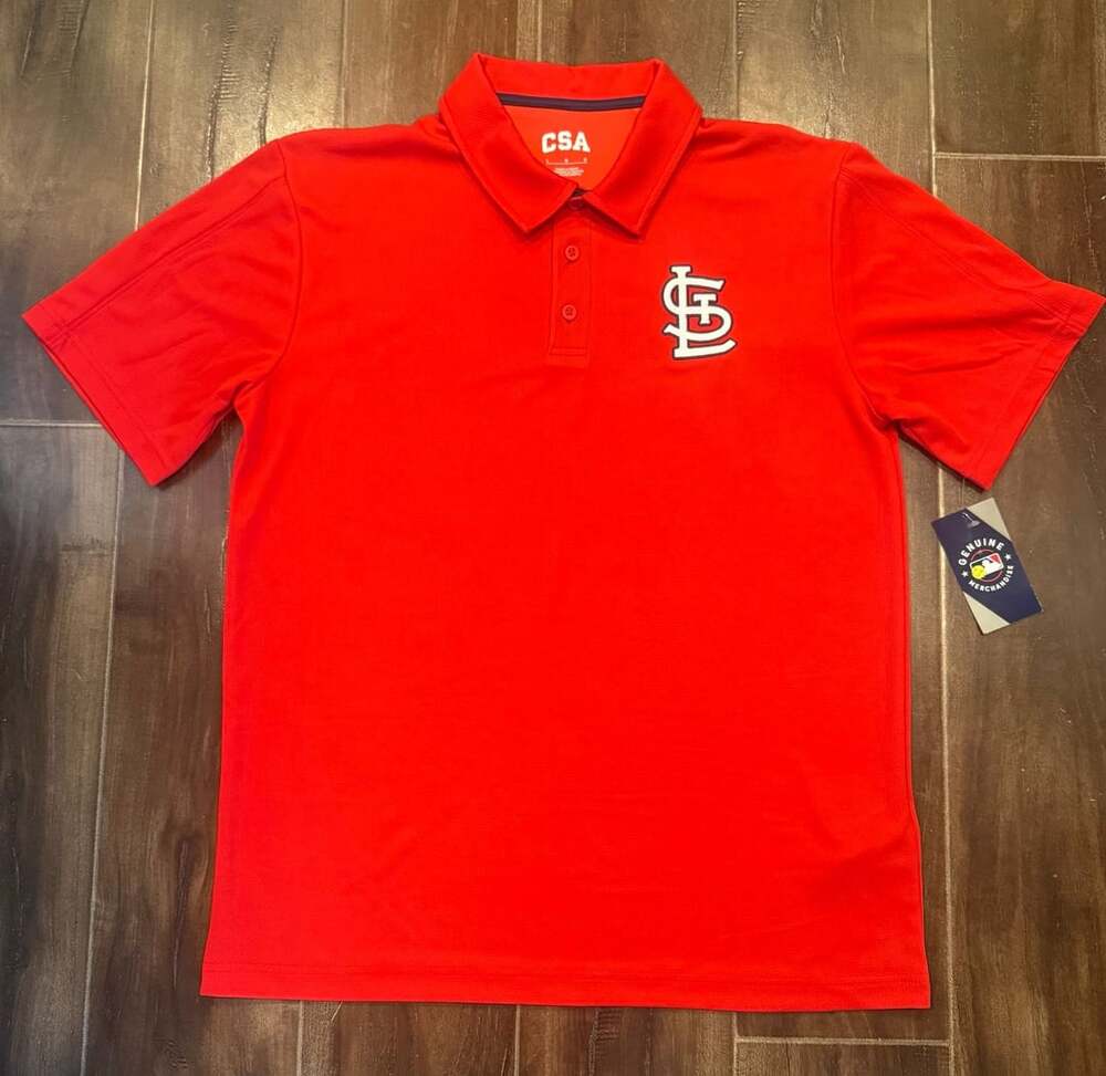 CSA St. Louis Cardinals Polo Shirt Size L Red MLB Baseball